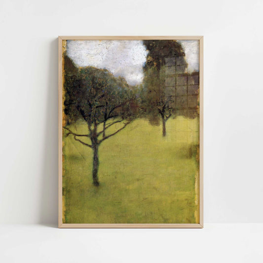 Orchard (1898) by Gustav Klimt – Art Print - Art print in oak frame