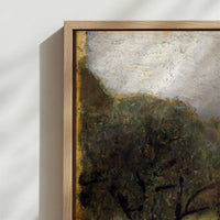 Framed Canvas - Close-up detail and texture of the framed canvas
