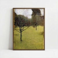 Orchard (1898) by Gustav Klimt – Art Print - Art print in dark wood frame