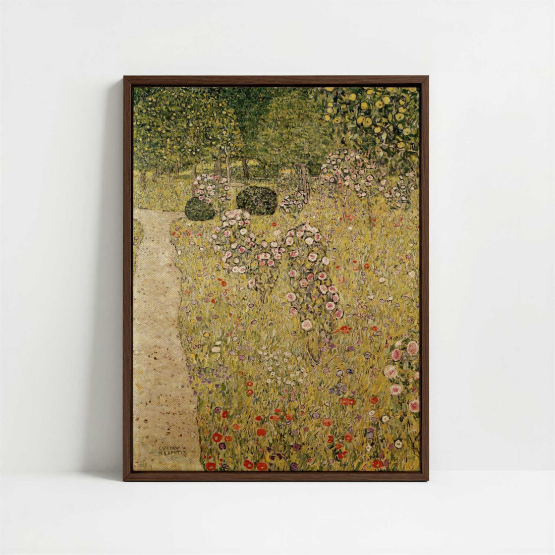 Framed Canvas - Framed canvas in dark wood color frame