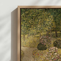 Framed Canvas - Close-up detail and texture of the framed canvas