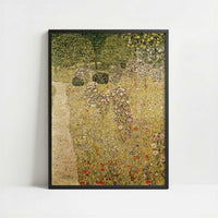 Orchard with Rose Bushes (1911-12) by Gustav Klimt – Art Print - Art print in black frame