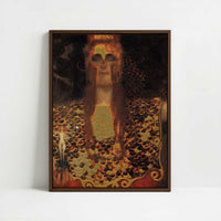 Framed Canvas - Framed canvas in dark wood color frame