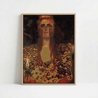 Framed Canvas - Framed canvas in oak color frame