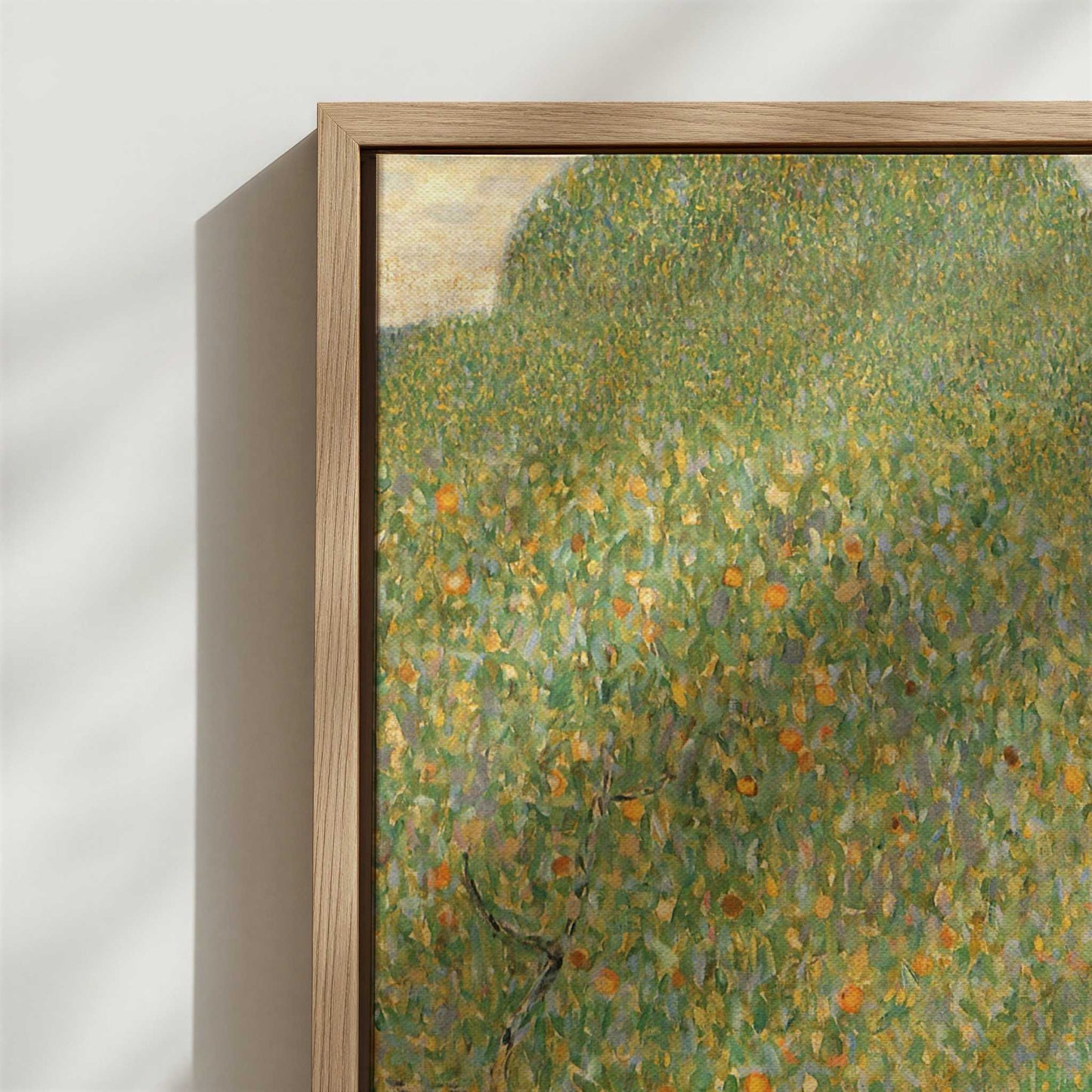 Framed Canvas - Close-up detail and texture of the framed canvas
