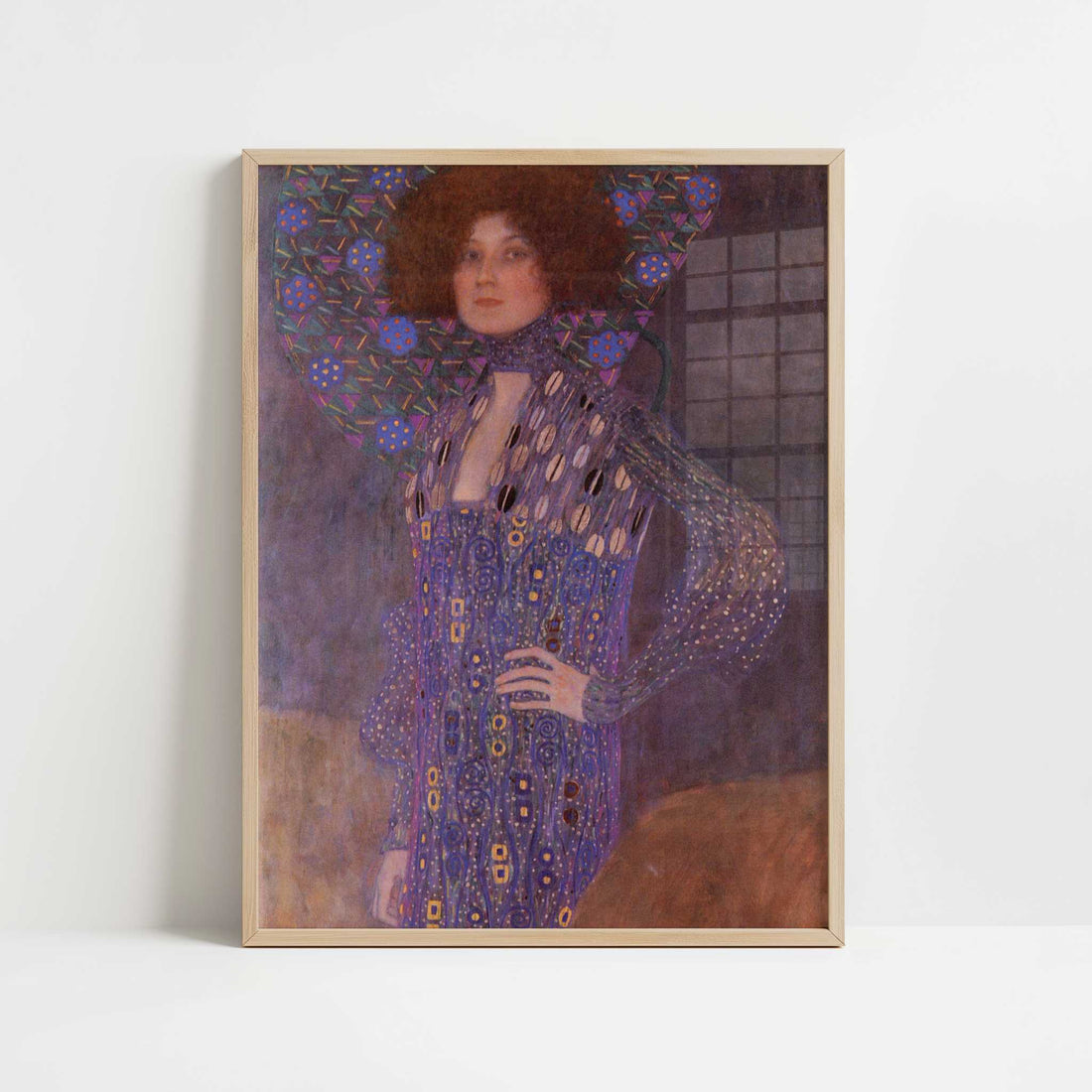 Portrait of Emilie Floege (1902) by Gustav Klimt – Art Print - Art print in oak frame