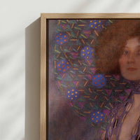Framed Canvas - Close-up detail and texture of the framed canvas