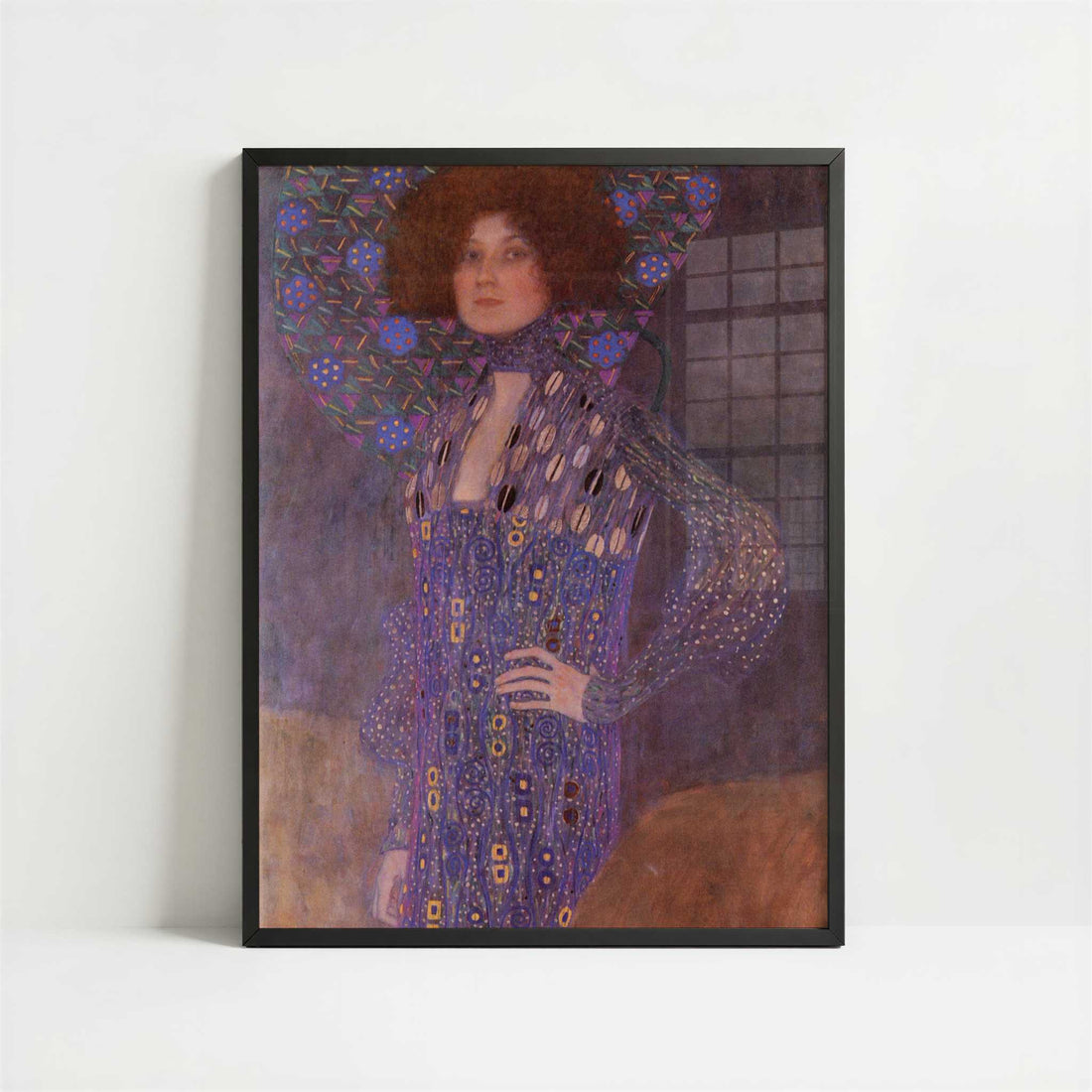Portrait of Emilie Floege (1902) by Gustav Klimt – Art Print - Art print in black frame