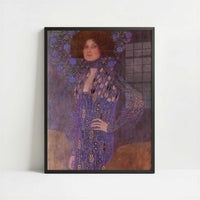 Portrait of Emilie Floege (1902) by Gustav Klimt – Art Print - Art print in black frame