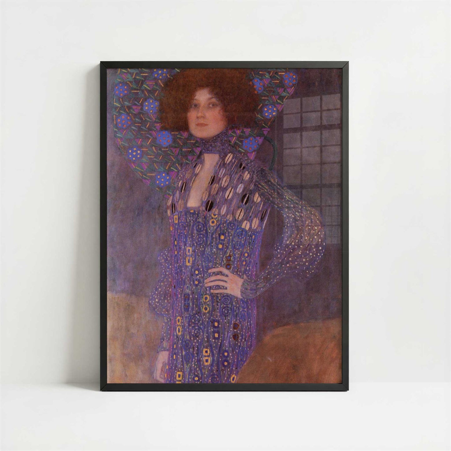 Portrait of Emilie Floege (1902) by Gustav Klimt – Art Print - Art print in black frame