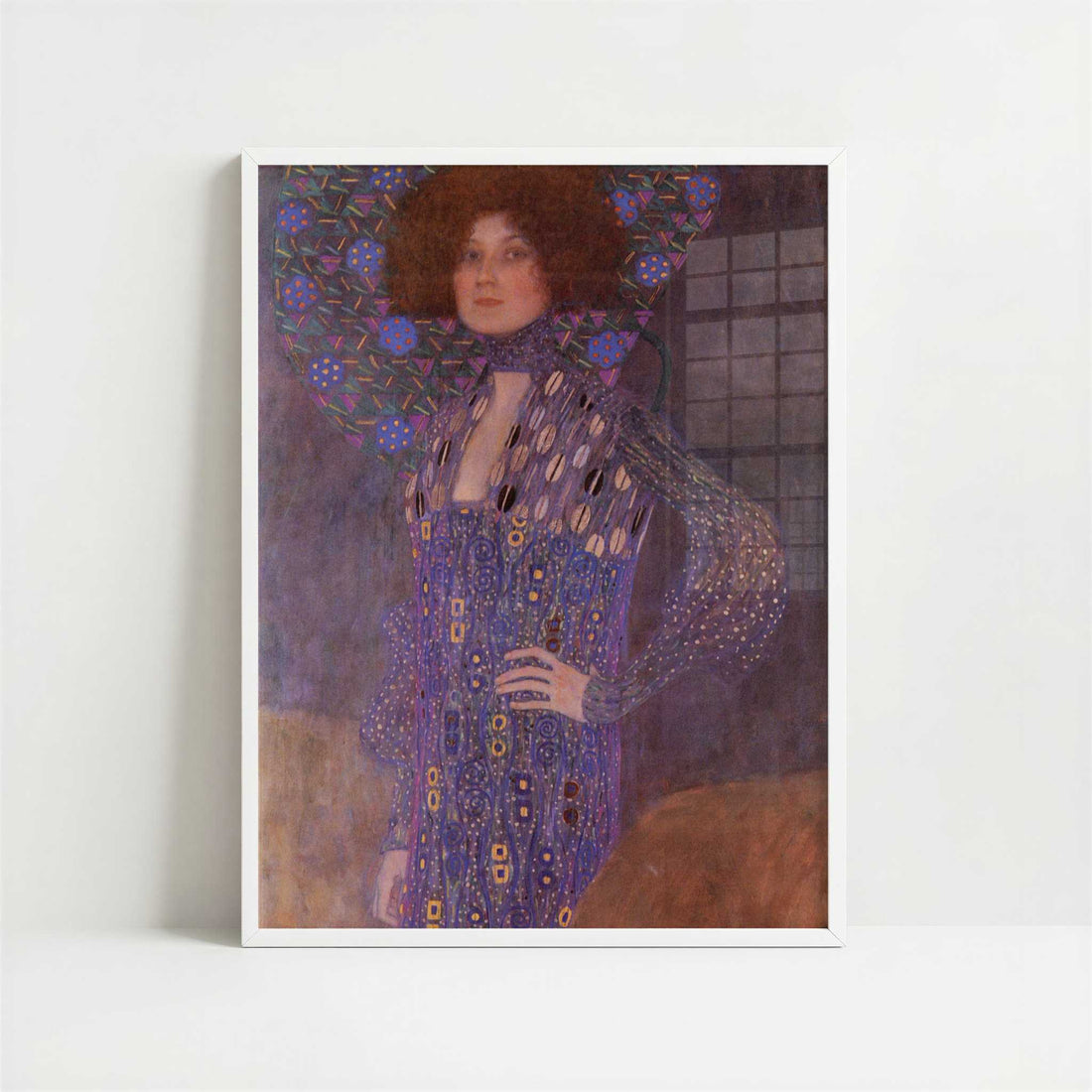 Portrait of Emilie Floege (1902) by Gustav Klimt – Art Print - Art print in white frame