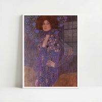 Portrait of Emilie Floege (1902) by Gustav Klimt – Art Print - Art print in white frame