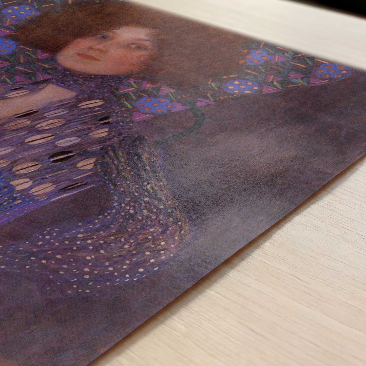 Portrait of Emilie Floege (1902) by Gustav Klimt – Art Print - Close-up detail of the art print