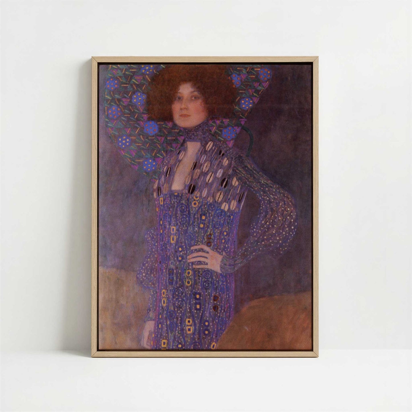 Framed Canvas - Framed canvas in oak color frame