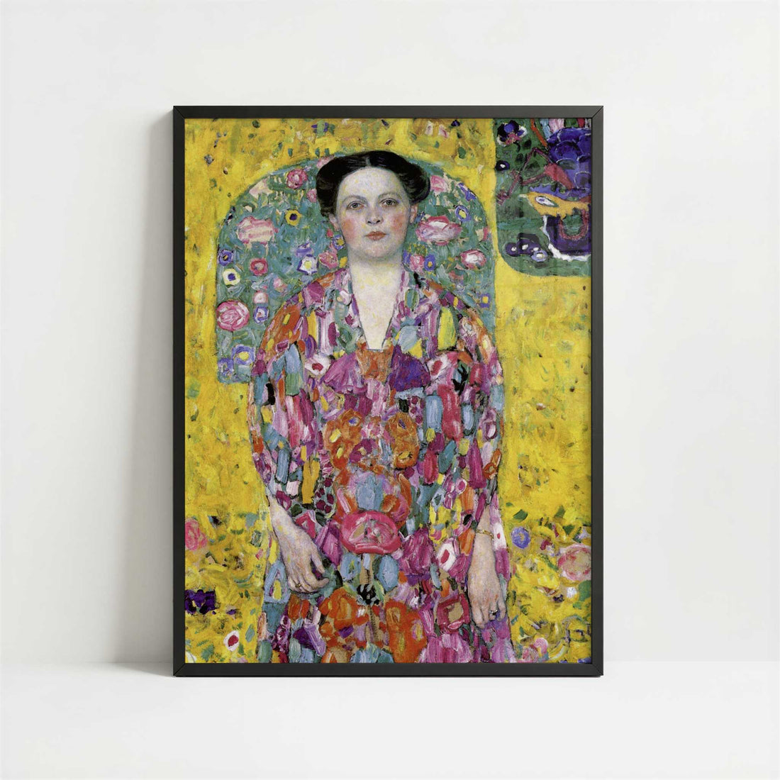 Portrait of Eugenia Primavesi (1913-14) by Gustav Klimt – Art Print - Art print in black frame