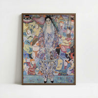 Portrait of Friederike-Maria Beer (1916) by Gustav Klimt – Art Print - Art print in dark wood frame