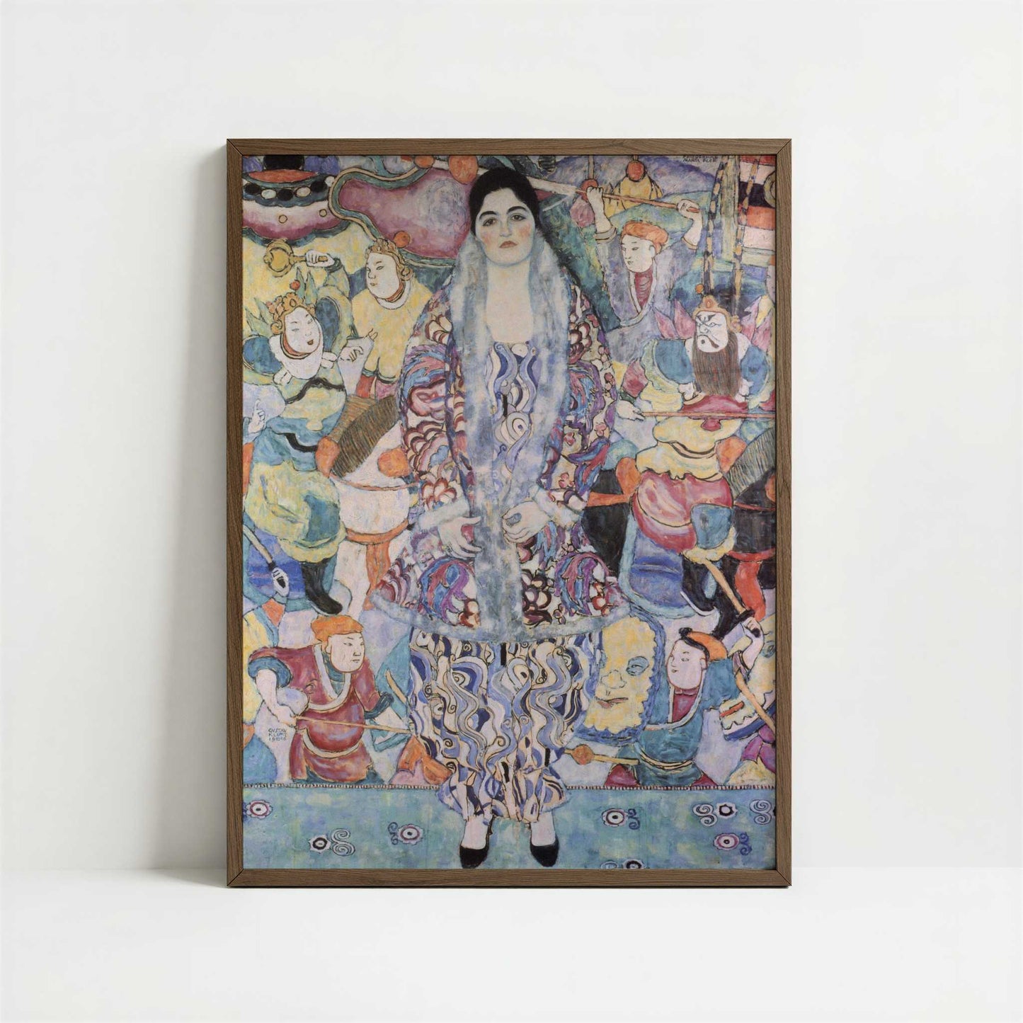 Portrait of Friederike-Maria Beer (1916) by Gustav Klimt – Art Print - Art print in dark wood frame