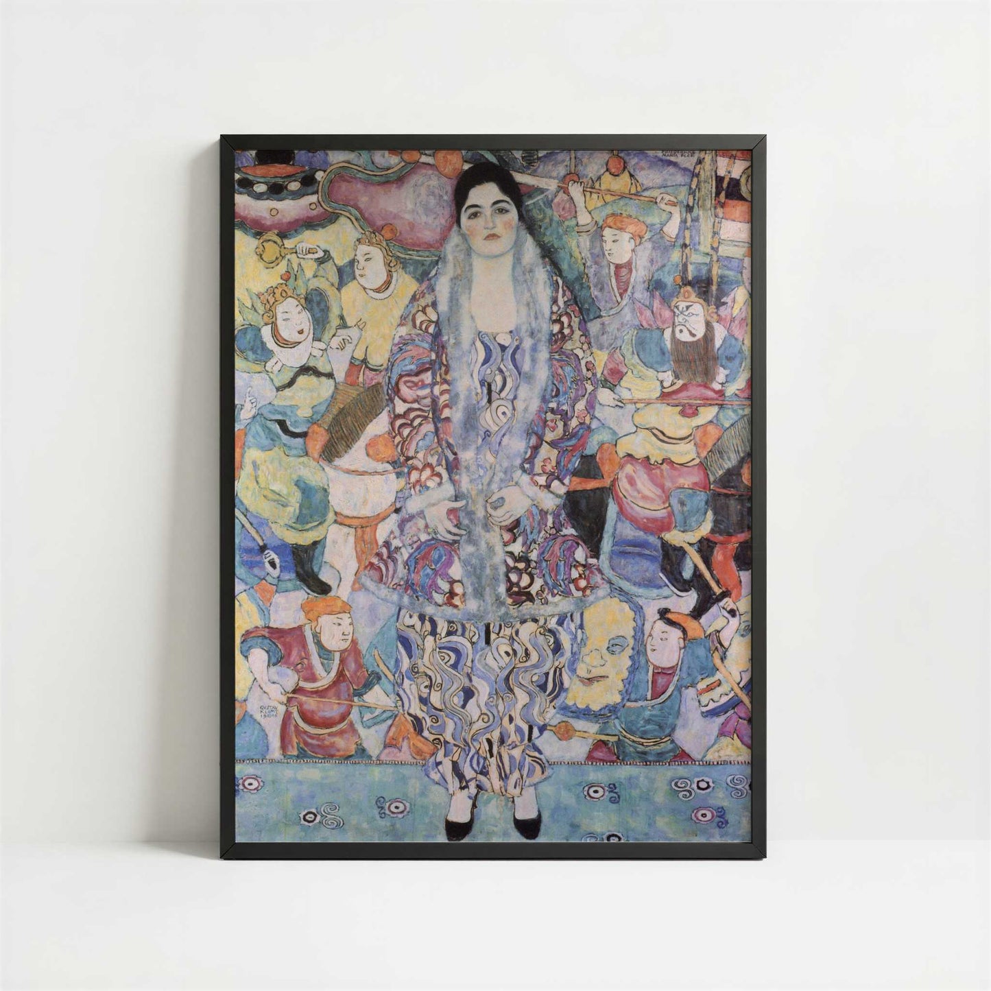 Portrait of Friederike-Maria Beer (1916) by Gustav Klimt – Art Print - Art print in black frame