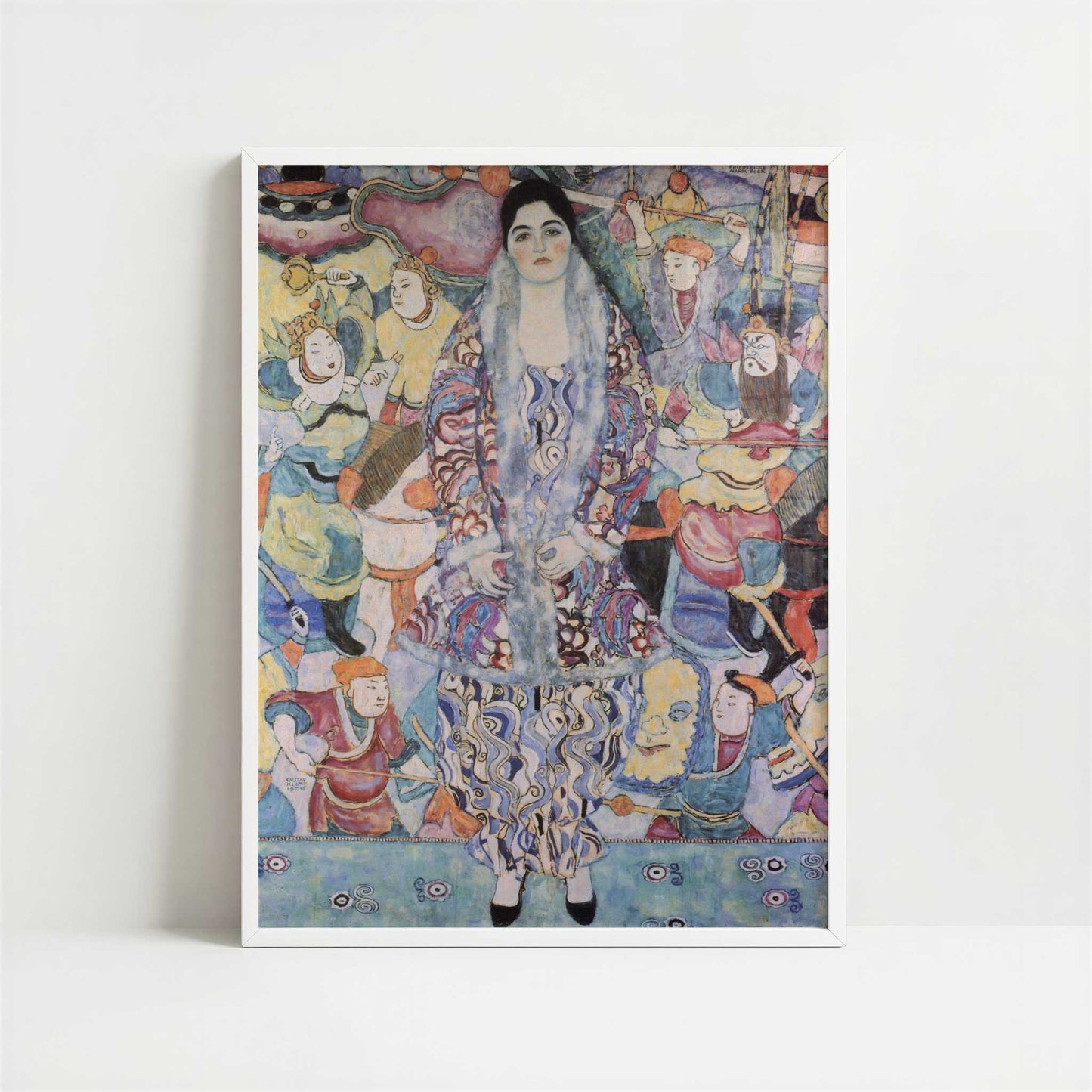 Portrait of Friederike-Maria Beer (1916) by Gustav Klimt – Art Print - Art print in white frame