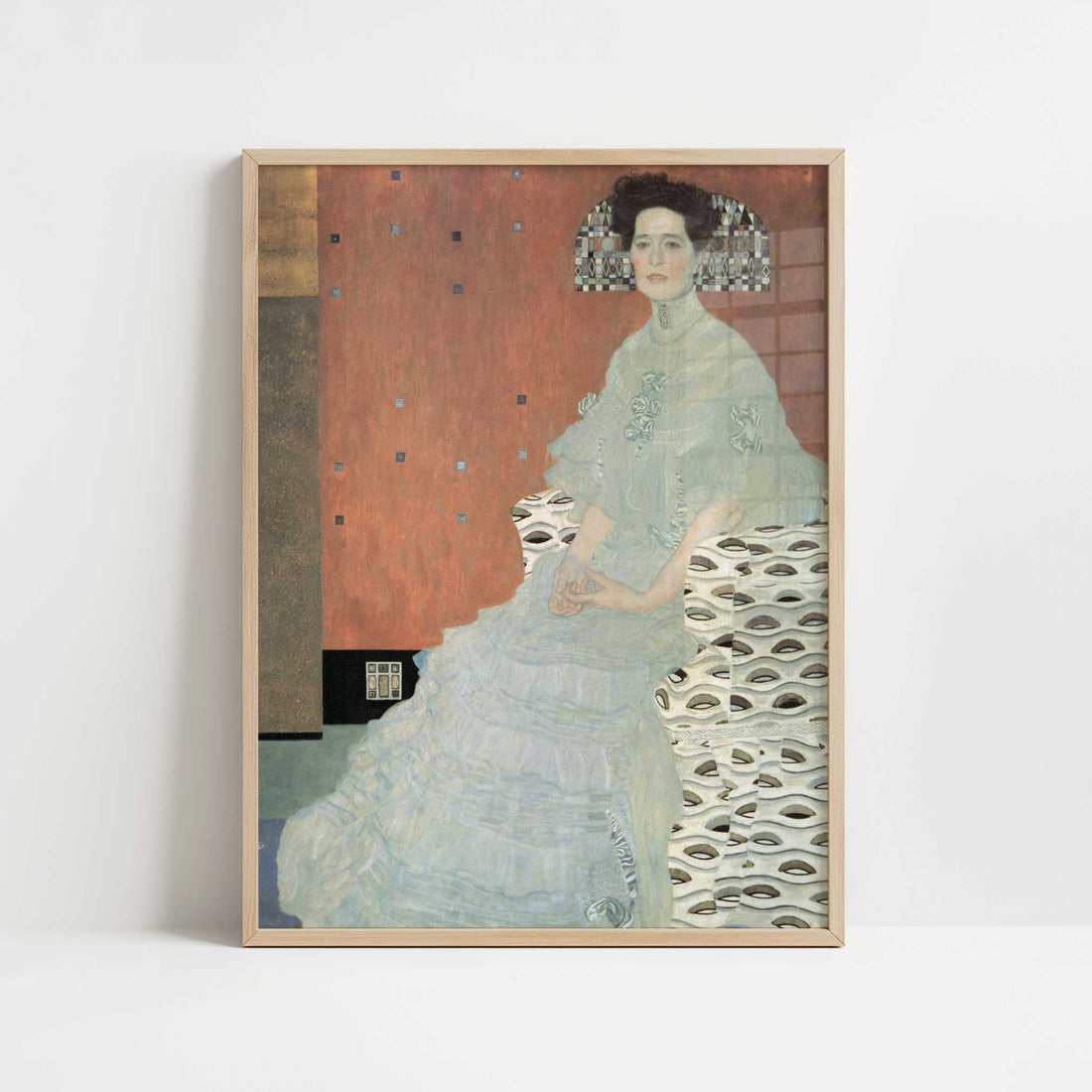 Portrait of Fritza Riedler (1906) by Gustav Klimt – Art Print - Art print in oak frame