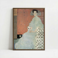 Portrait of Fritza Riedler (1906) by Gustav Klimt – Art Print - Art print in dark wood frame
