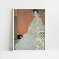 Portrait of Fritza Riedler (1906) by Gustav Klimt – Art Print - Art print in white frame