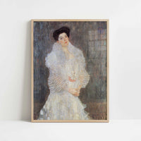 Portrait of Hermine Gallia (1903-4) by Gustav Klimt – Art Print - Art print in oak frame
