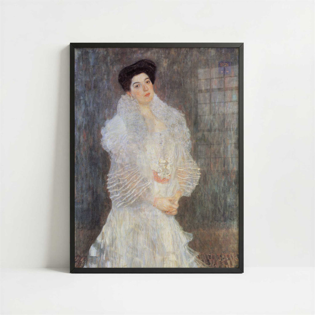 Portrait of Hermine Gallia (1903-4) by Gustav Klimt – Art Print - Art print in black frame