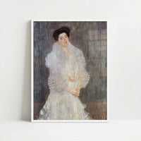 Portrait of Hermine Gallia (1903-4) by Gustav Klimt – Art Print - Art print in white frame