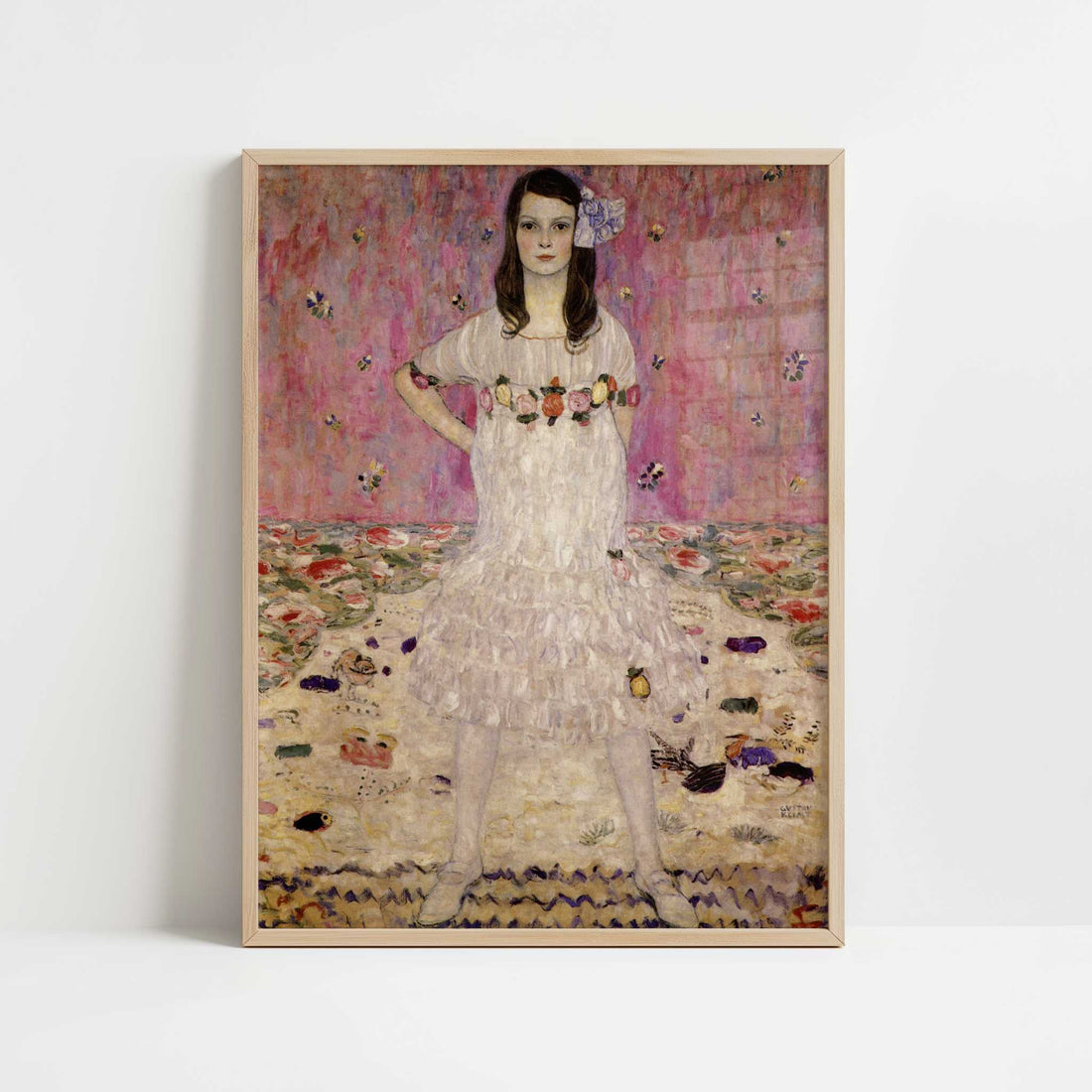 Portrait of Mada Primavesi (1912) by Gustav Klimt – Art Print - Art print in oak frame