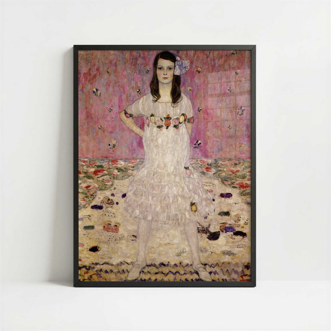 Portrait of Mada Primavesi (1912) by Gustav Klimt – Art Print - Art print in black frame