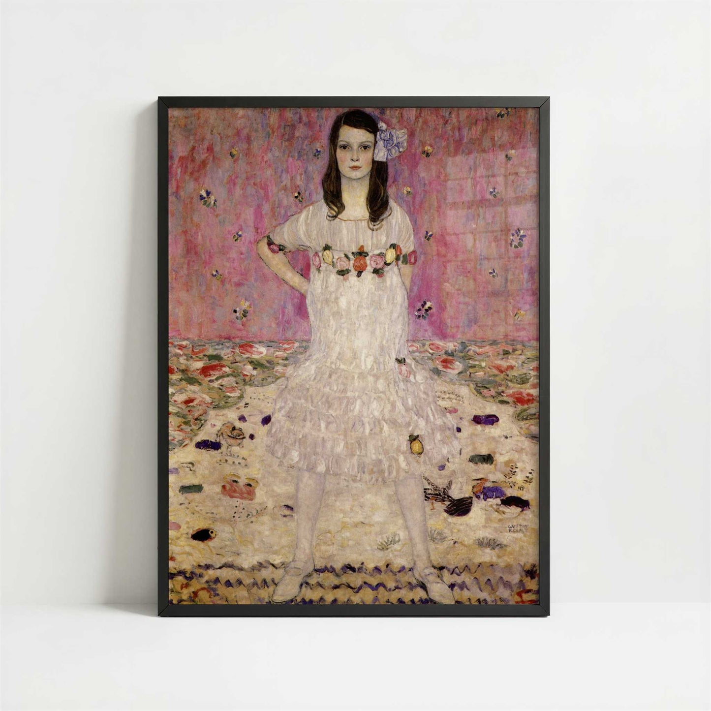Portrait of Mada Primavesi (1912) by Gustav Klimt – Art Print - Art print in black frame