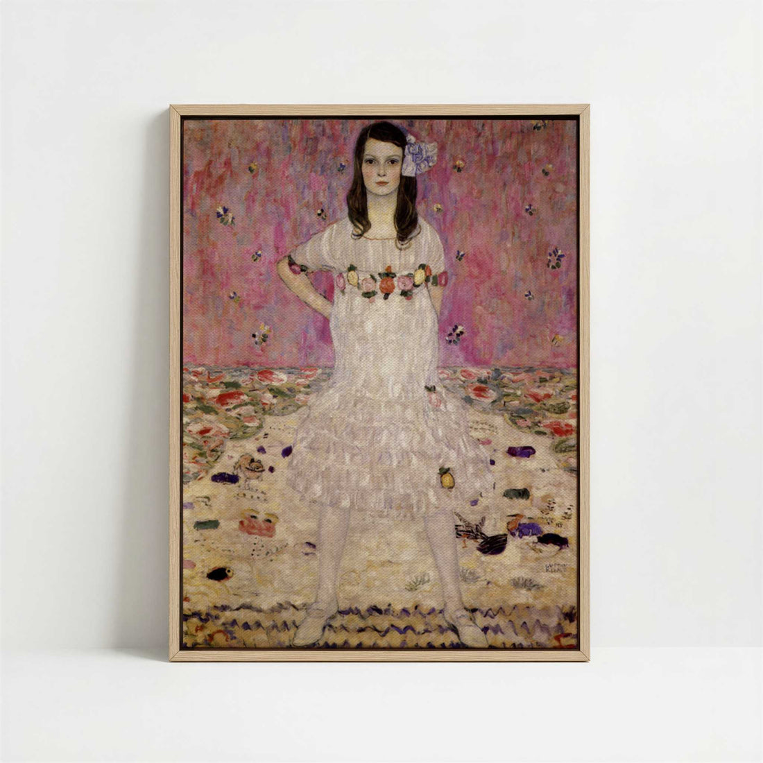 Framed Canvas - Framed canvas in oak color frame