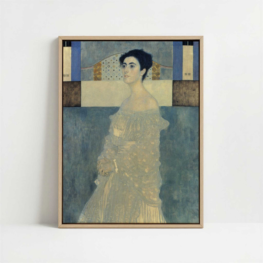 Framed Canvas - Framed canvas in oak color frame