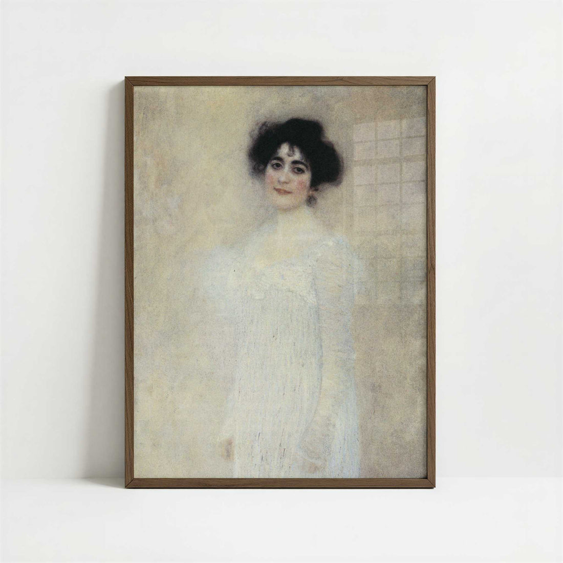 Portrait of Serena Lederer (1899) by Gustav Klimt – Art Print - Art print in dark wood frame