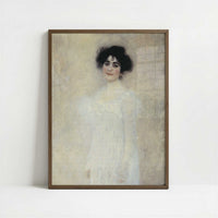 Portrait of Serena Lederer (1899) by Gustav Klimt – Art Print - Art print in dark wood frame