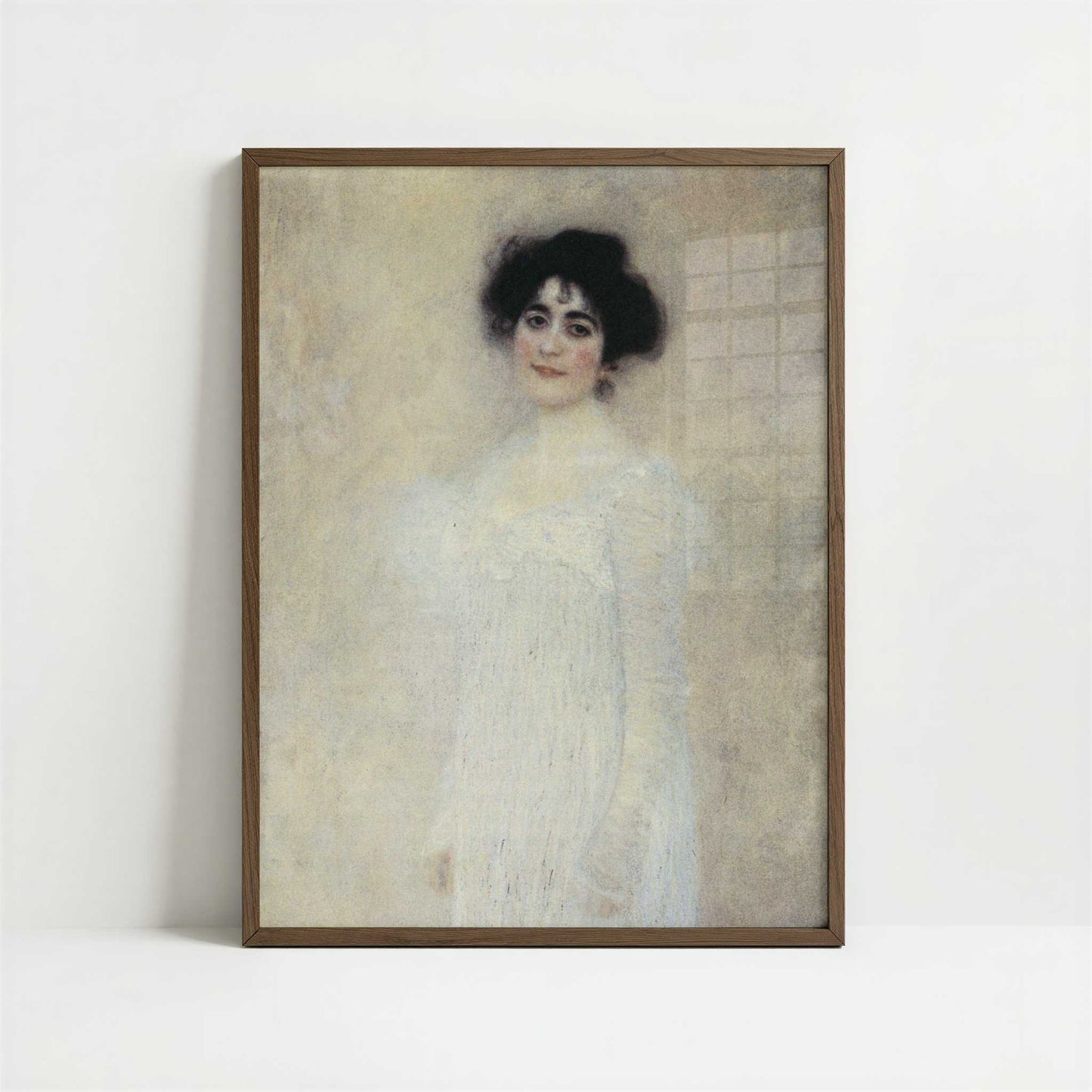 Portrait of Serena Lederer (1899) by Gustav Klimt – Art Print - Art print in dark wood frame
