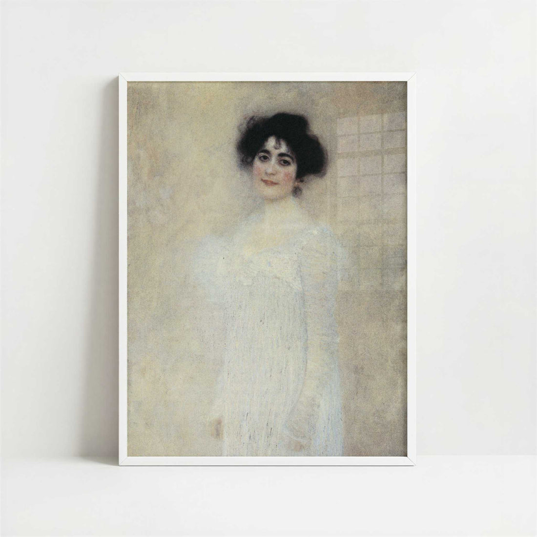 Portrait of Serena Lederer (1899) by Gustav Klimt – Art Print - Art print in white frame