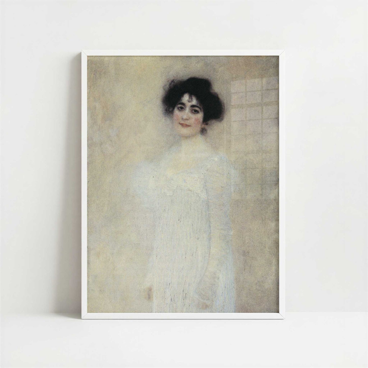 Portrait of Serena Lederer (1899) by Gustav Klimt – Art Print - Art print in white frame