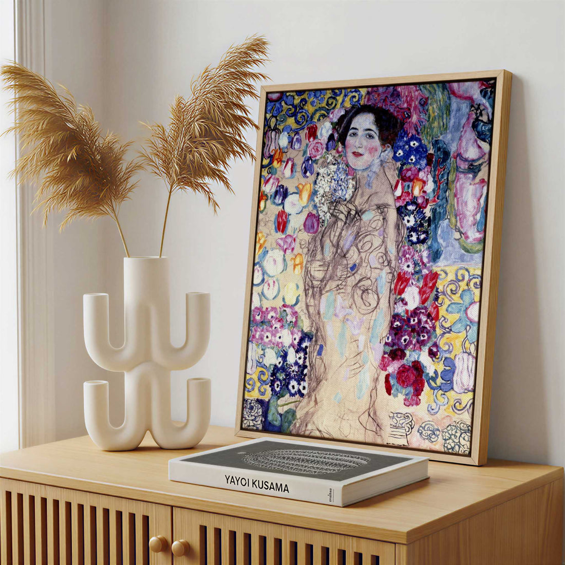 Framed Canvas - Framed canvas in a stylish interior setting