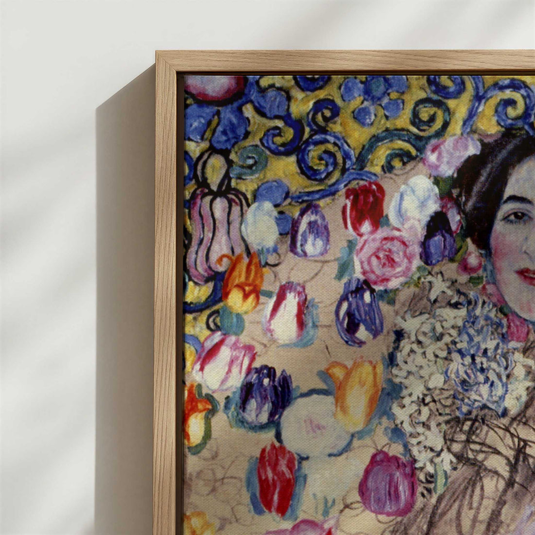 Framed Canvas - Close-up detail and texture of the framed canvas