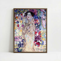 Portrait of a Lady (1917-18) by Gustav Klimt – Art Print - Art print in dark wood frame
