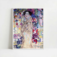 Portrait of a Lady (1917-18) by Gustav Klimt – Art Print - Art print in white frame