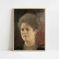 Portrait of a Lady (1894) by Gustav Klimt – Art Print - Art print in oak frame