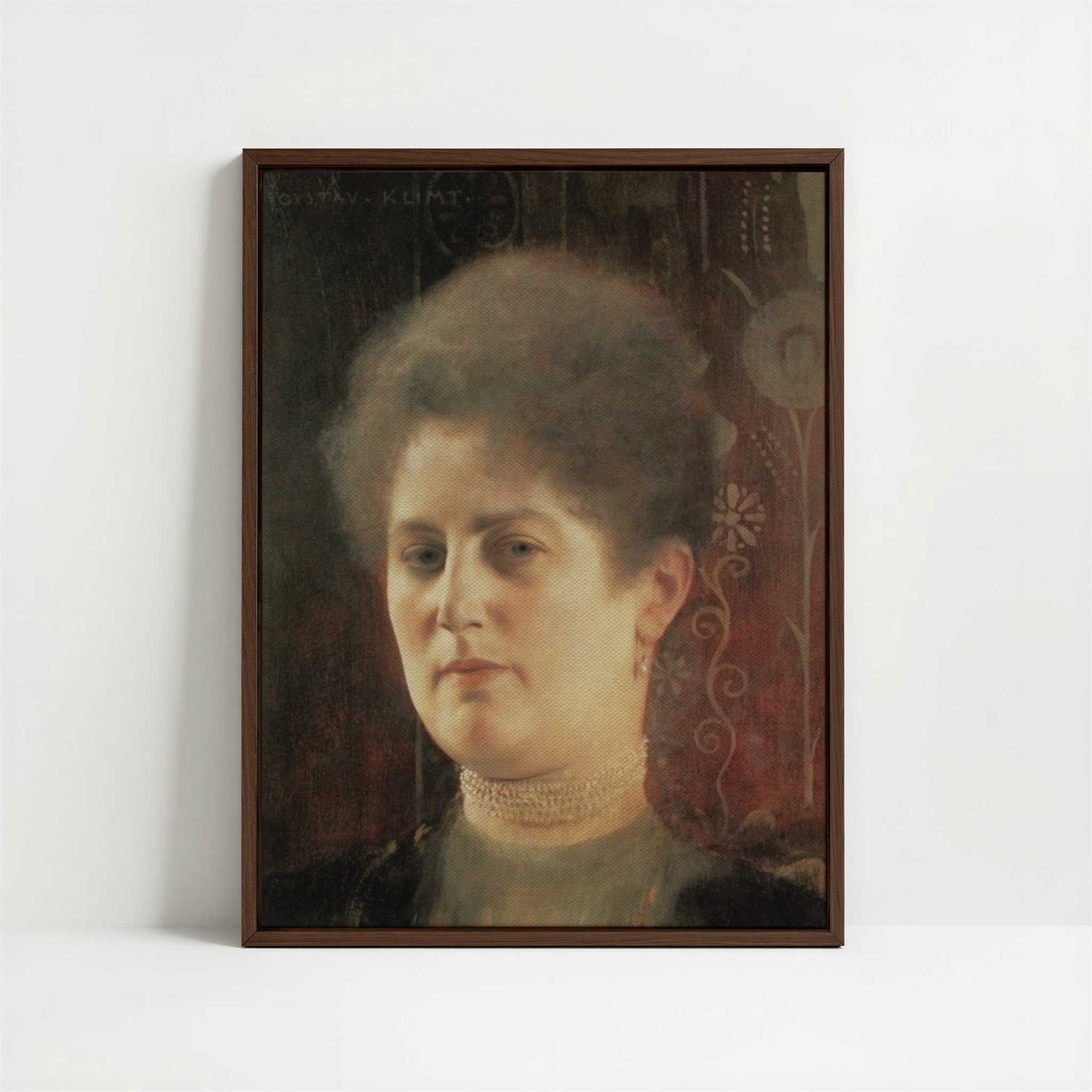 Framed Canvas - Framed canvas in dark wood color frame