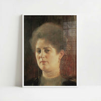 Portrait of a Lady (1894) by Gustav Klimt – Art Print - Art print in white frame