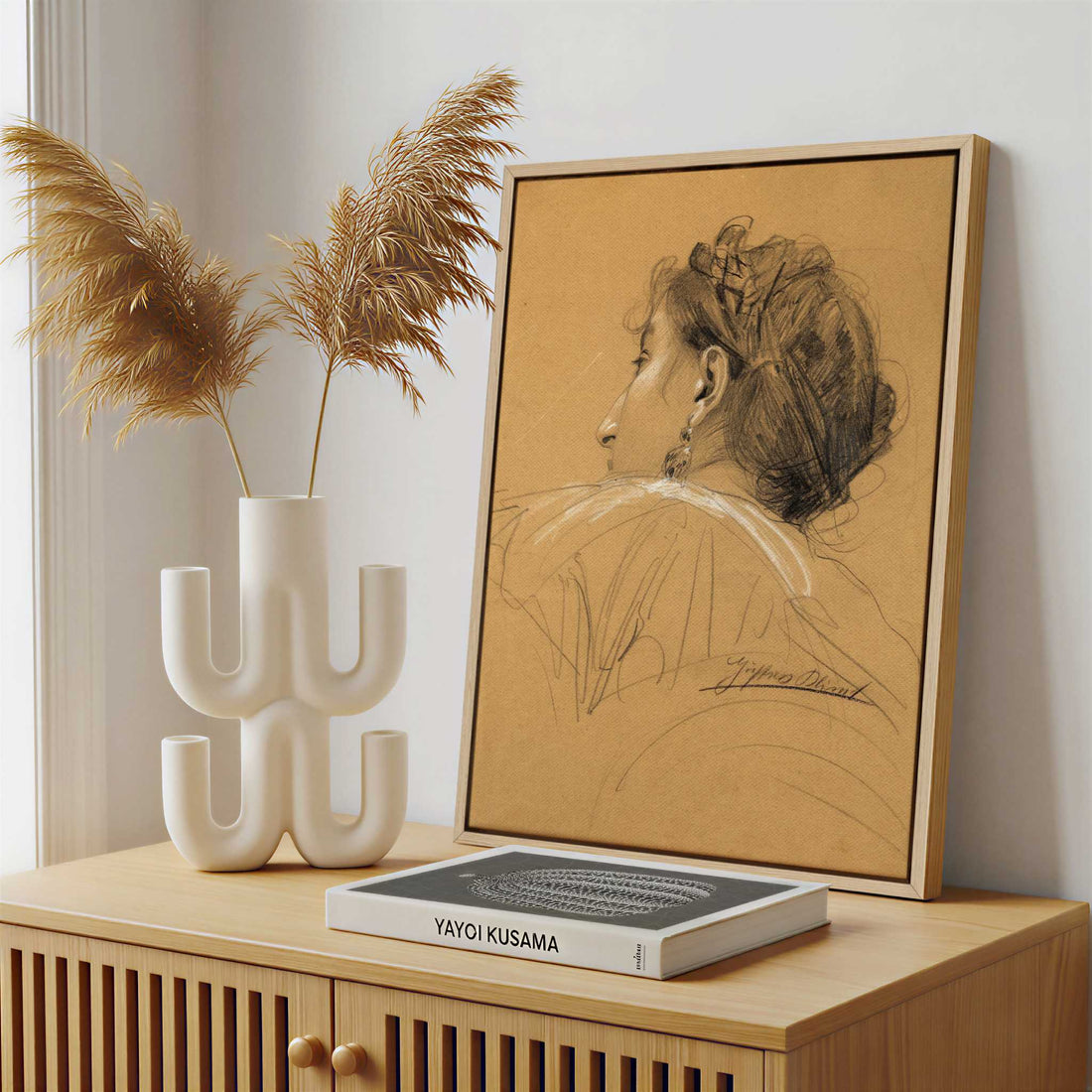 Framed Canvas - Framed canvas in a stylish interior setting