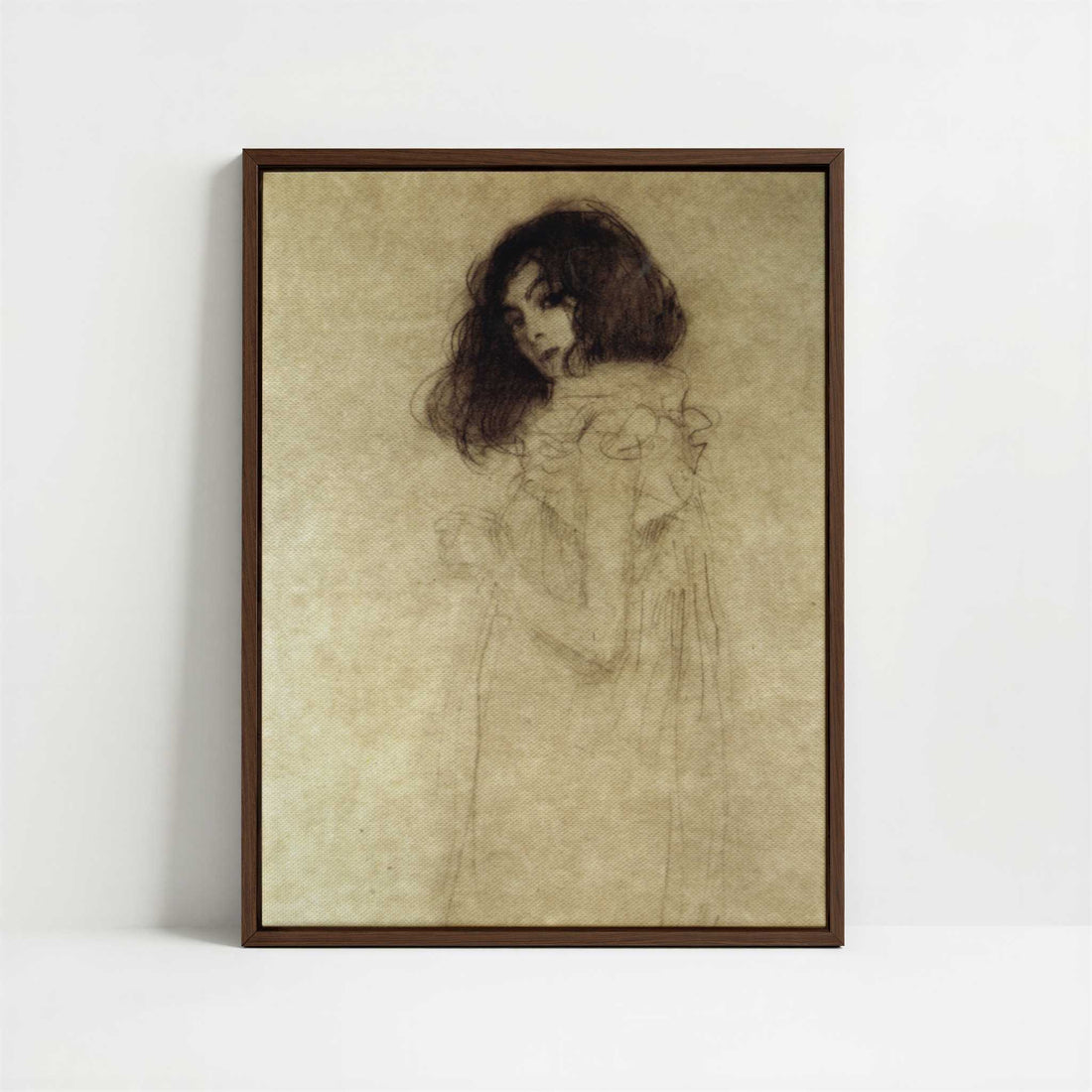 Framed Canvas - Framed canvas in dark wood color frame