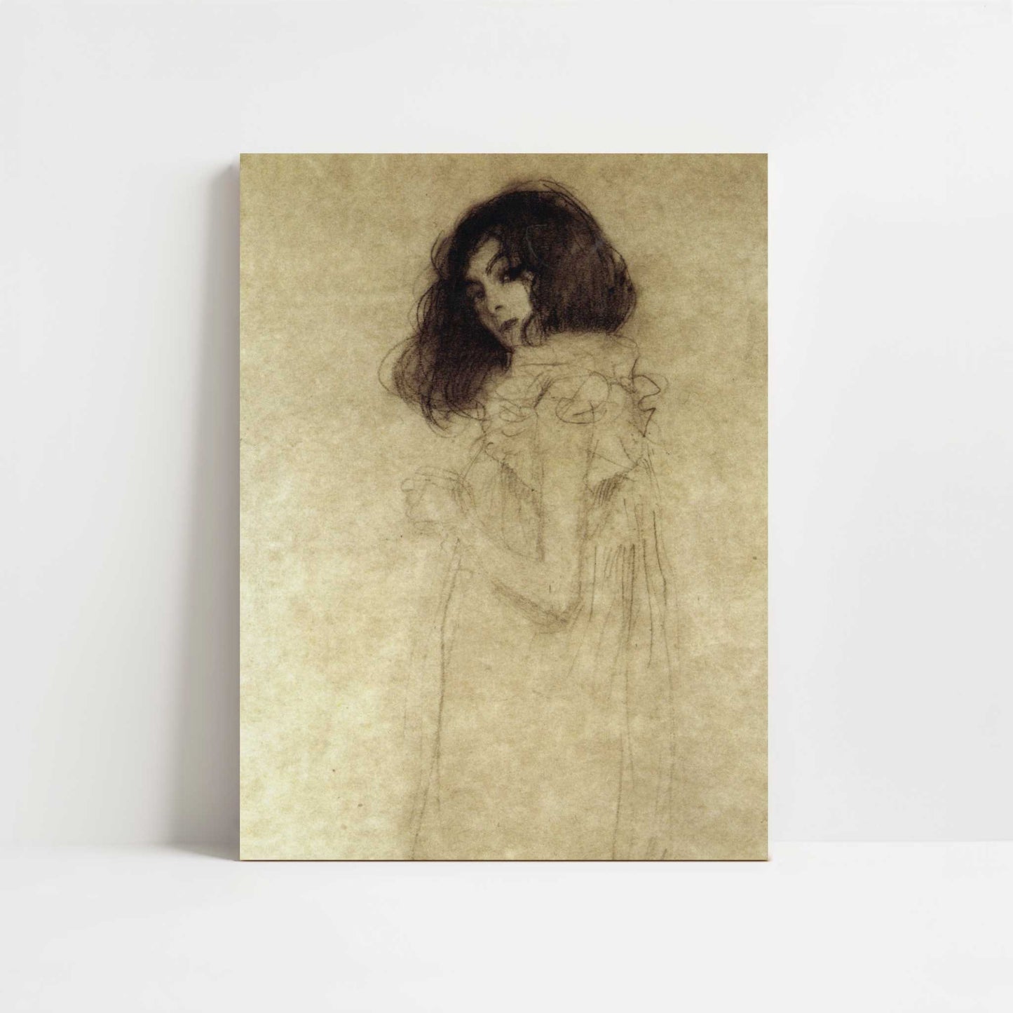 Portrait of a Young Woman (1896) by Gustav Klimt – Art Print - Unframed art print