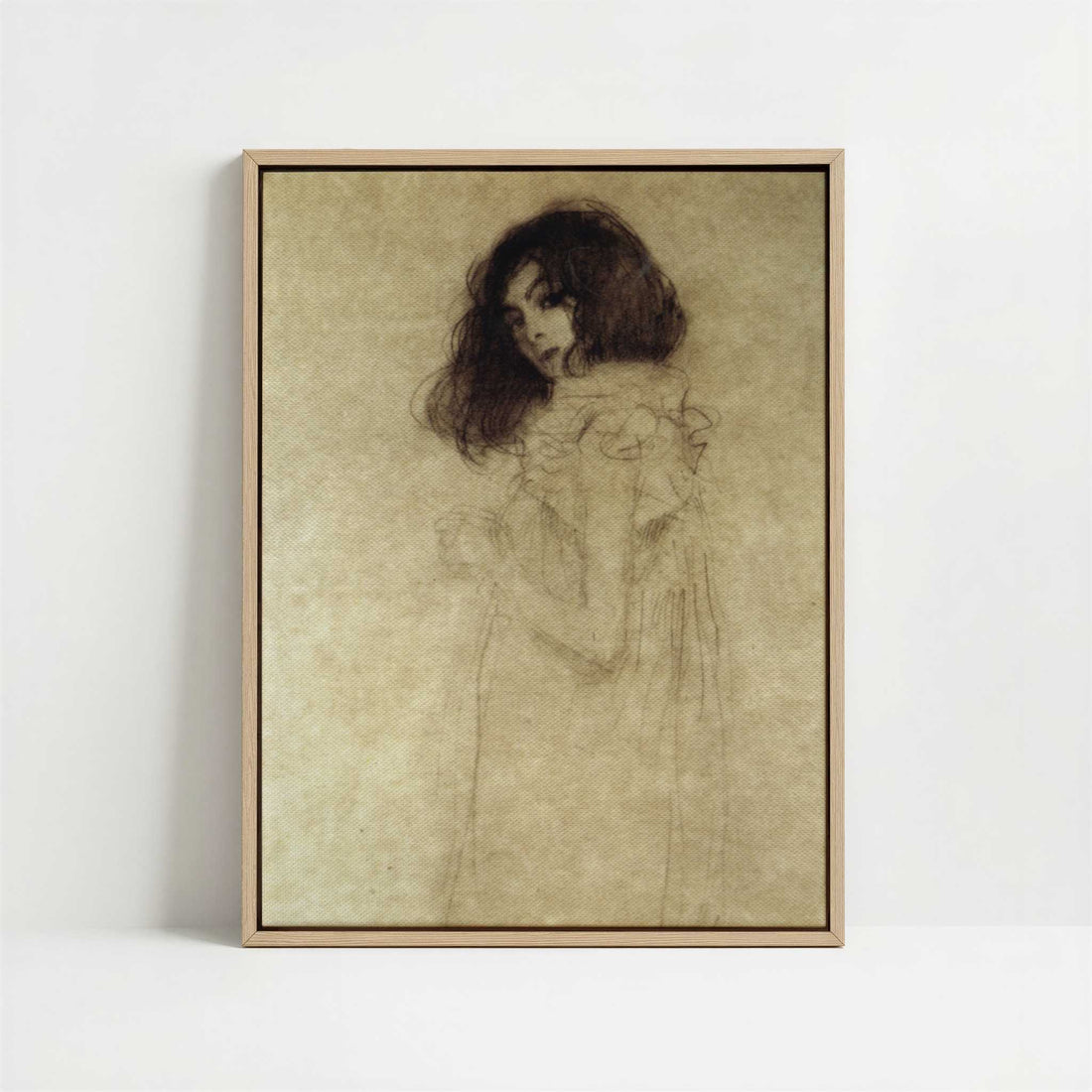 Framed Canvas - Framed canvas in oak color frame